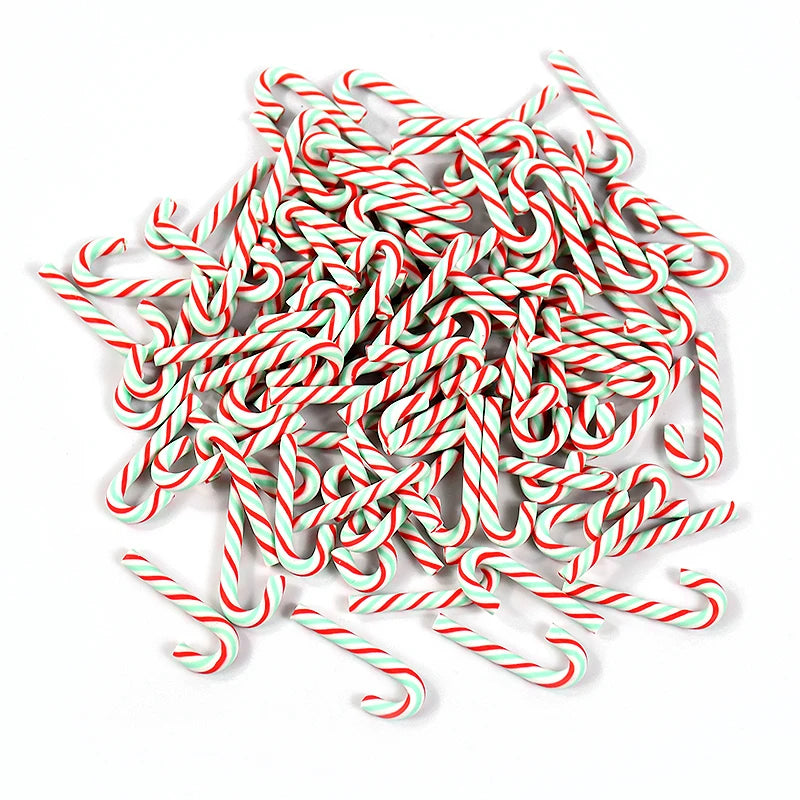 CHROMA-SWEET MINI CANES | Miniature Resin Candy Cane DIY Charms (10 / 30 / 50 Pcs)