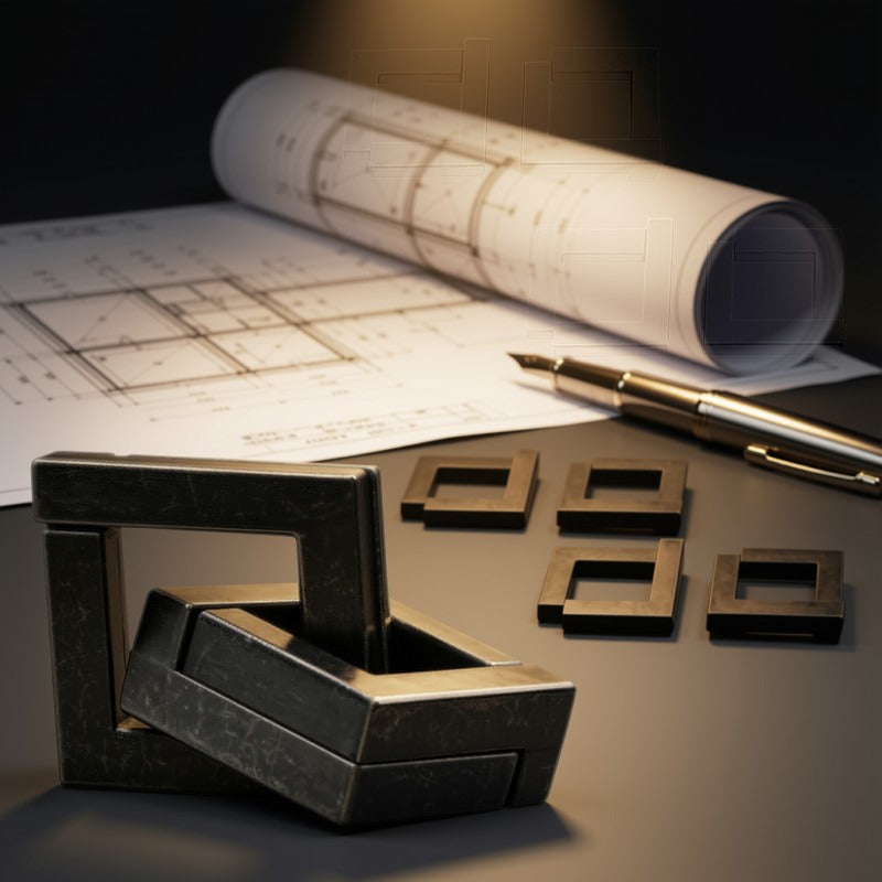 The Architect's Enigma | Cast Metal Tactile Puzzle Set