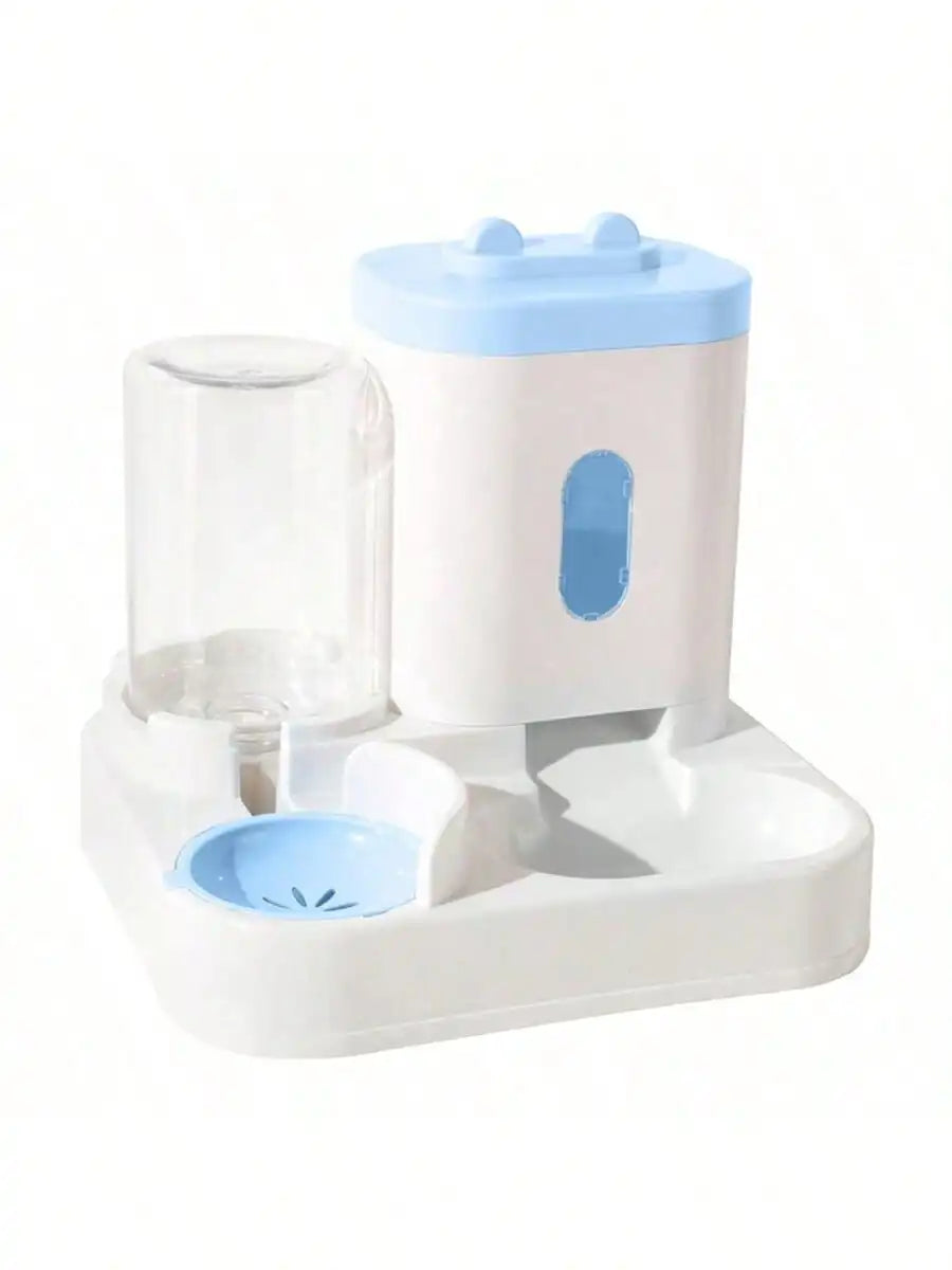 1-Pack Automatic Gravity-Fed Cat Water Dispenser & Feeder - Spill-Proof Large Capacity One-Piece Design,