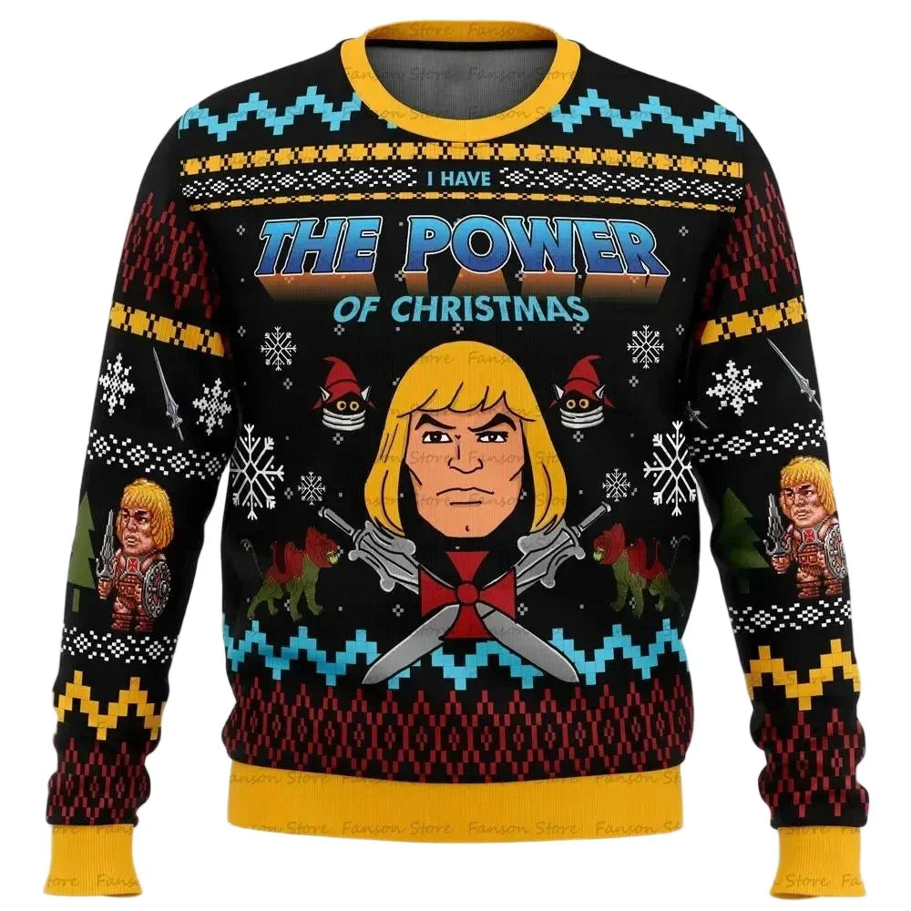 He-man Ugly Christmas Sweater - Retro Skeletor Holiday Pullover