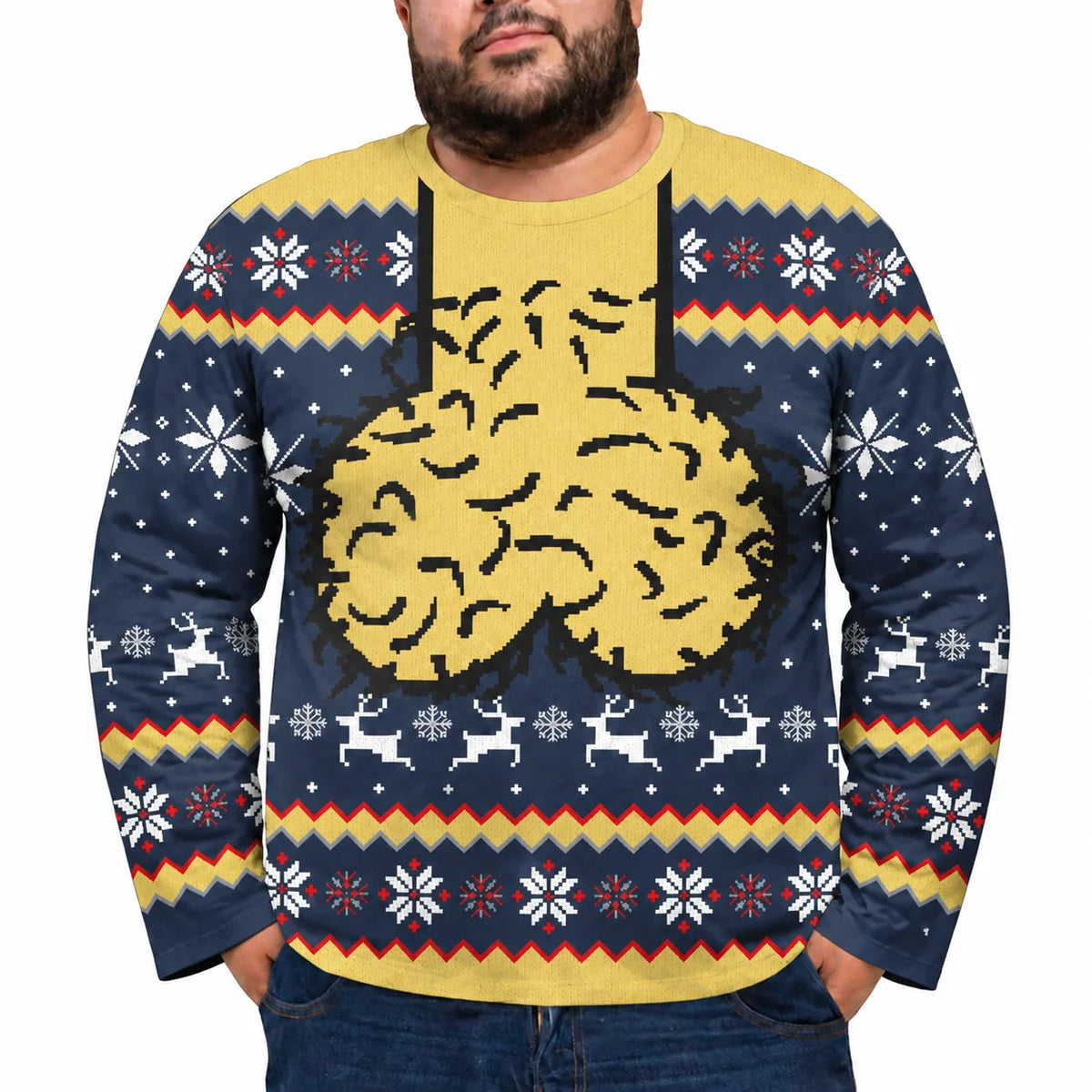 Christmas Ugly T-Shirt - 3D Printed Long-Sleeve Party Blouse