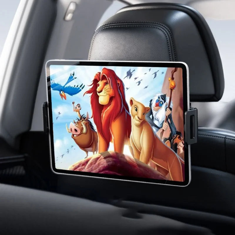 Car Headrest Tablet Mount - 360-Degree Rotating iPad Stand