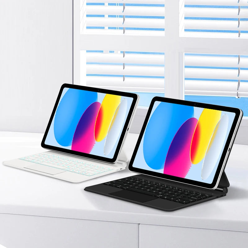 iPad Magic Keyboard Case - Smart Magnetic Folio with Trackpad