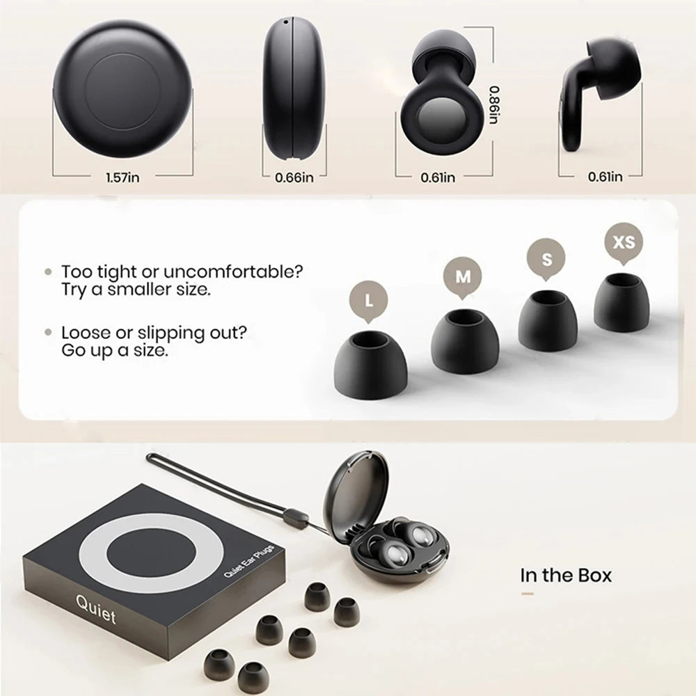 Silicone Ear Plugs - 25dB Noise Cancelling Reusable Sleep Plugs
