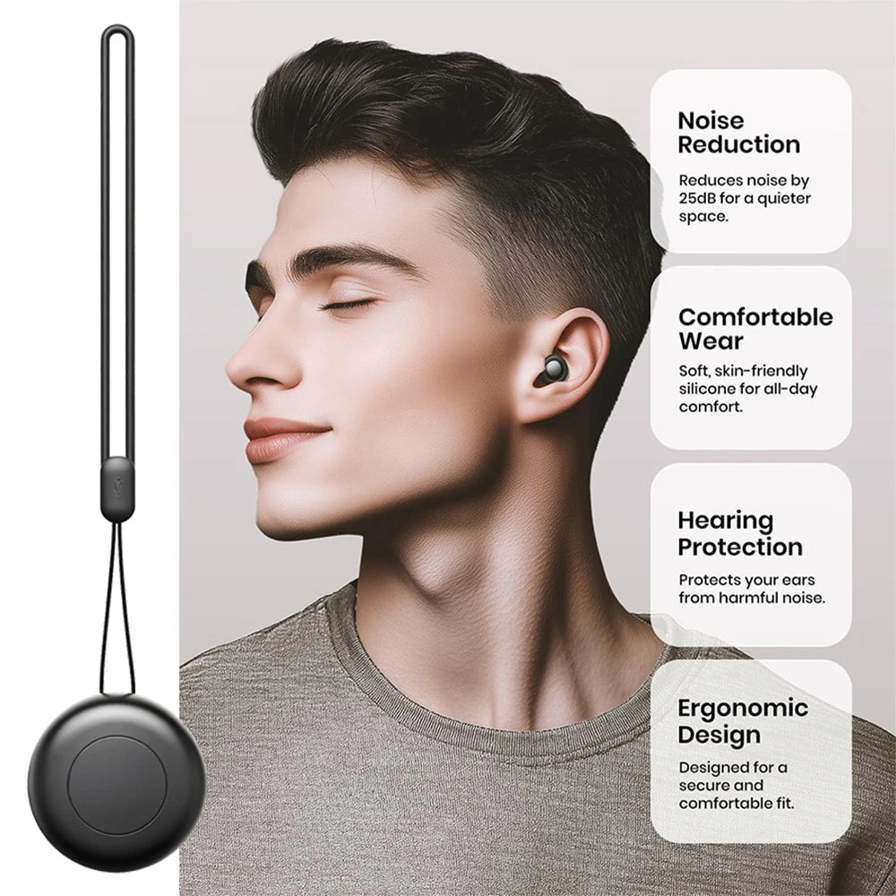 Silicone Ear Plugs - 25dB Noise Cancelling Reusable Sleep Plugs