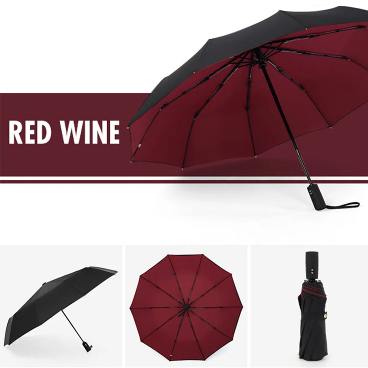 Windproof Automatic Umbrella - Double Layer Resistant Rain Gear