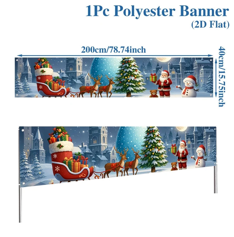 Christmas Outdoor Banner - Merry Christmas Decorations 2026