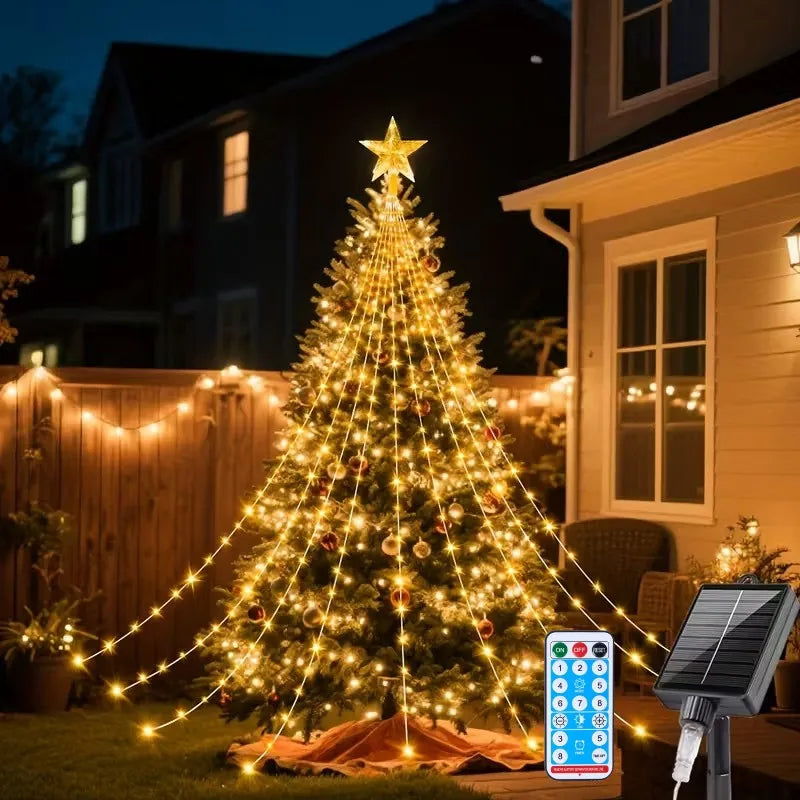 Solar String Lights - Outdoor Waterproof Star Fairy Lights