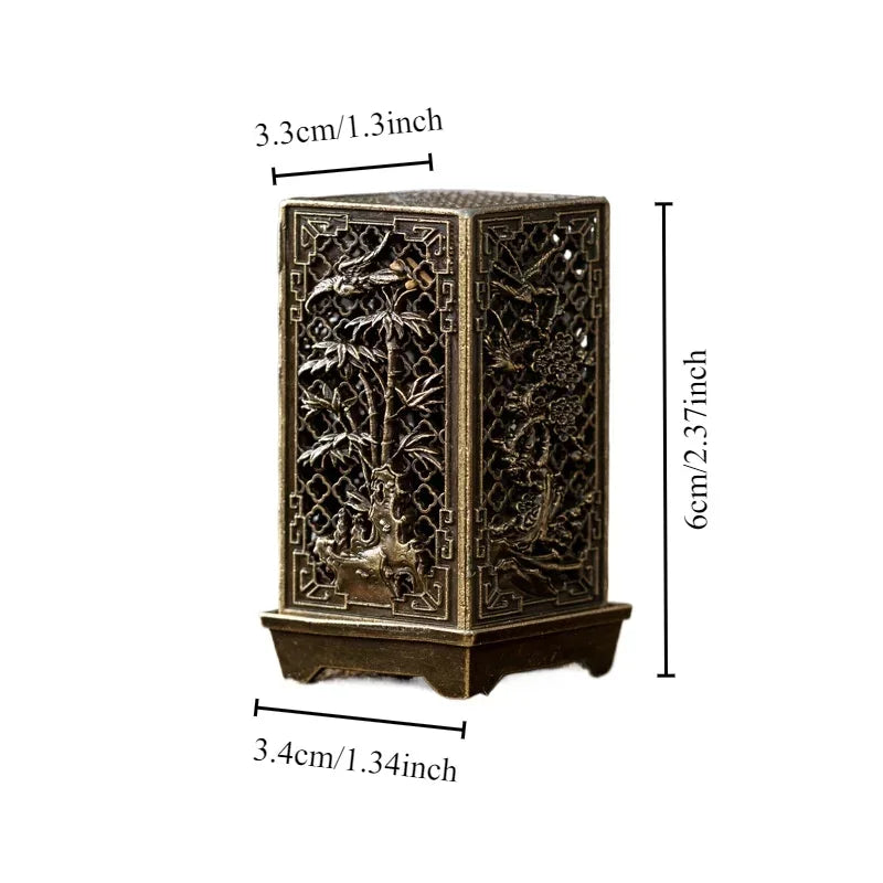 Vertical Incense Burner - Square Alloy Aromatherapy Holder