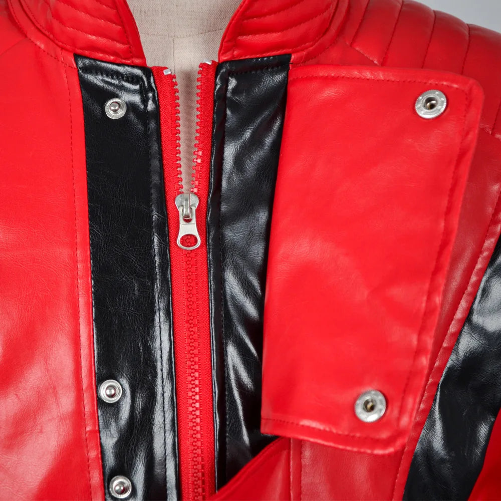 Michael Jackson Costume - Red Faux Leather Stage Outfit