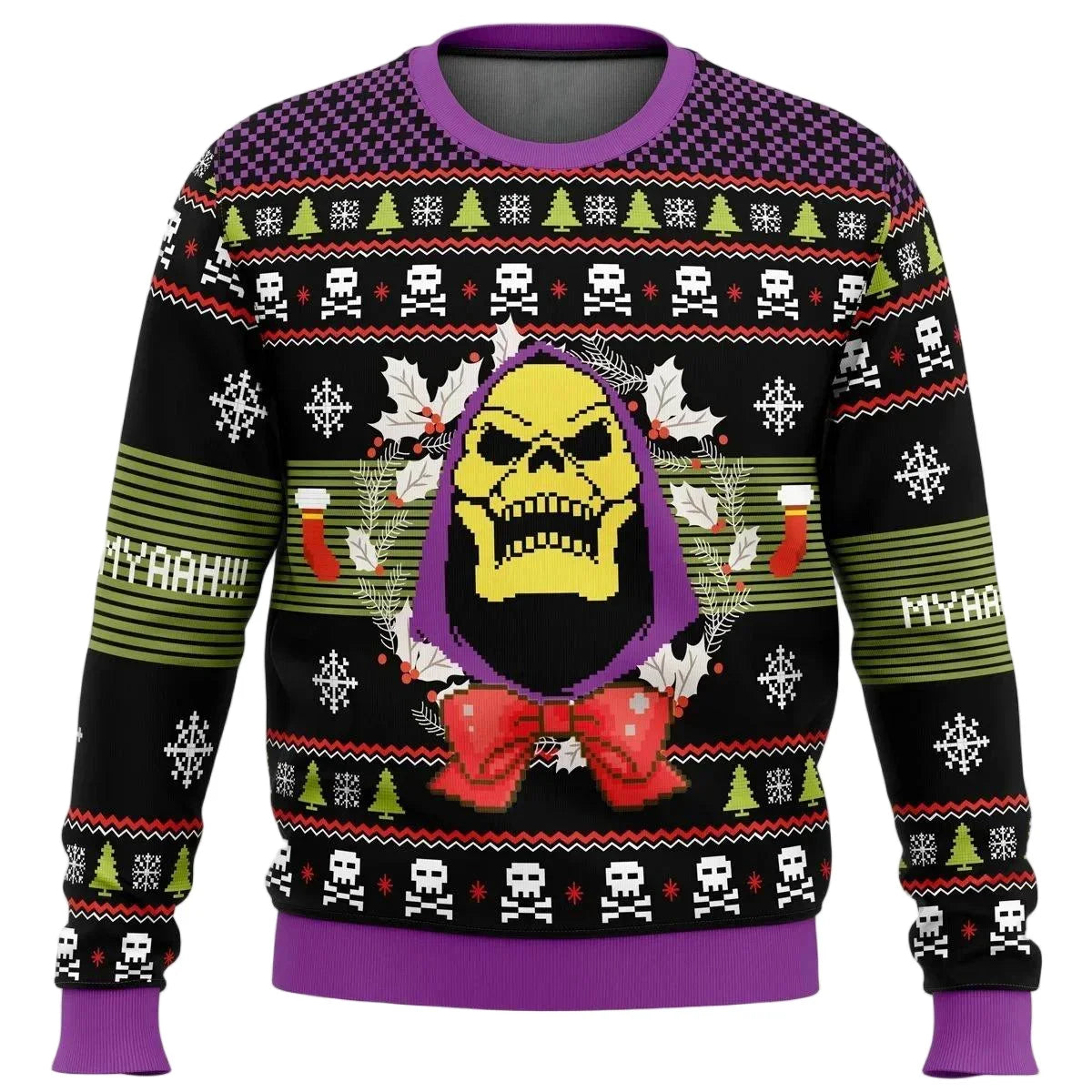 He-man Ugly Christmas Sweater - Retro Skeletor Holiday Pullover