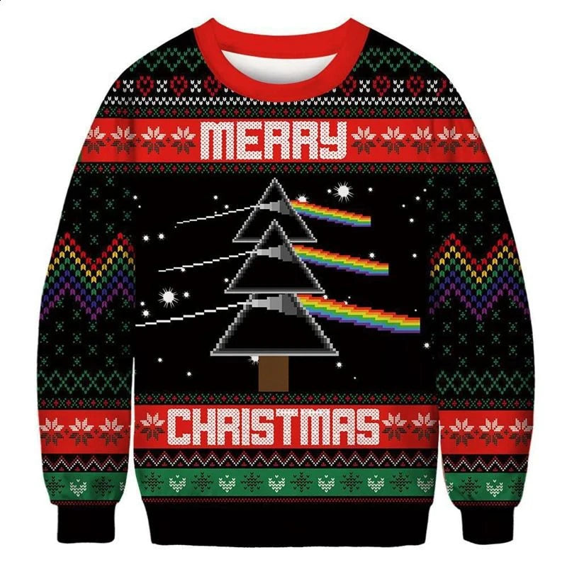 Funny Christmas Sweatshirt - Ugly Santa Claus Holiday Hoodie