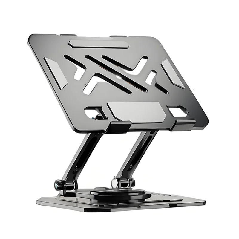 Adjustable Rotatable Dual Rod Carbon Steel Desktop Tablet Holder Suitable for 4.7–16.5 iPad Tablet Portable Monitor and Kindle