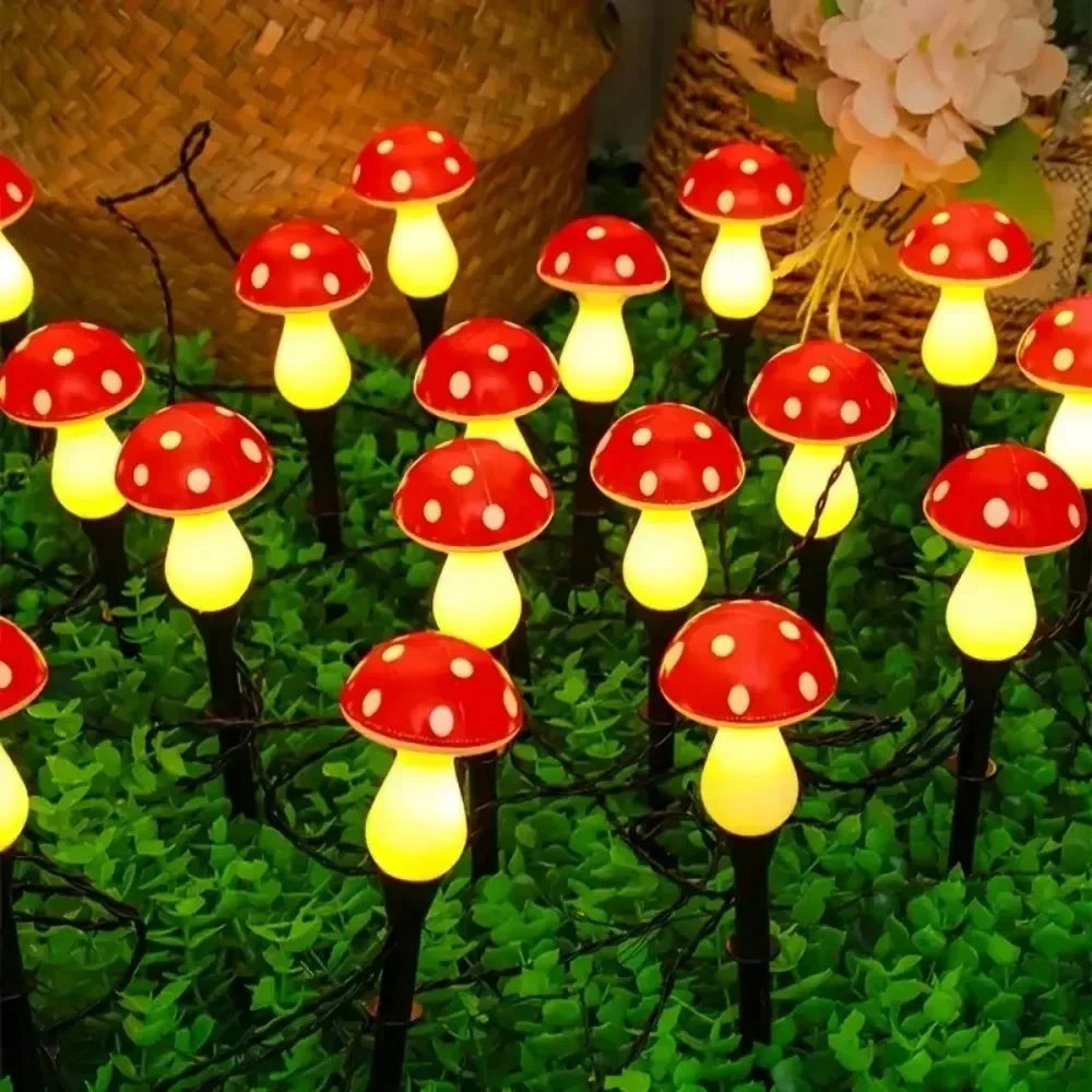 Solar Mushroom Fairy Light - Outdoor Waterproof Garden Lamp