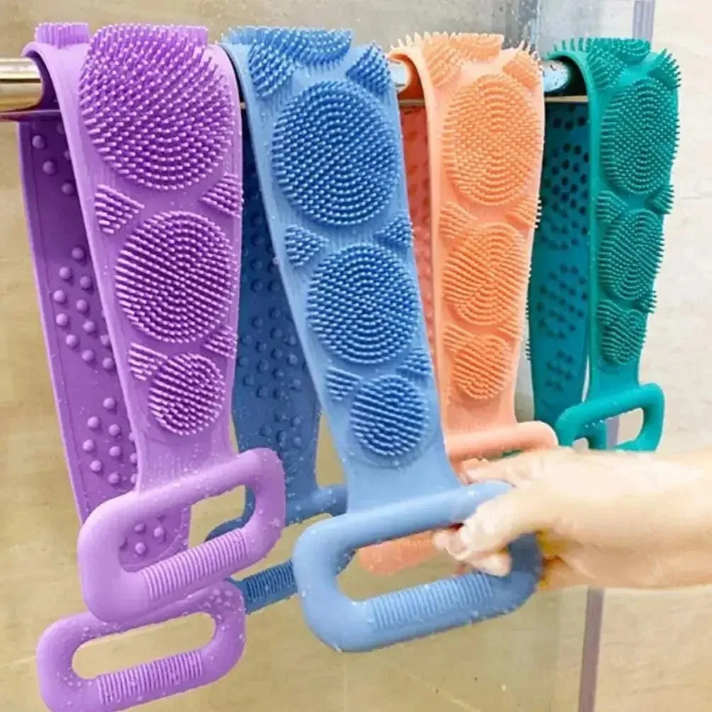Silicone Back Scrubber - Exfoliating Massage Shower Belt