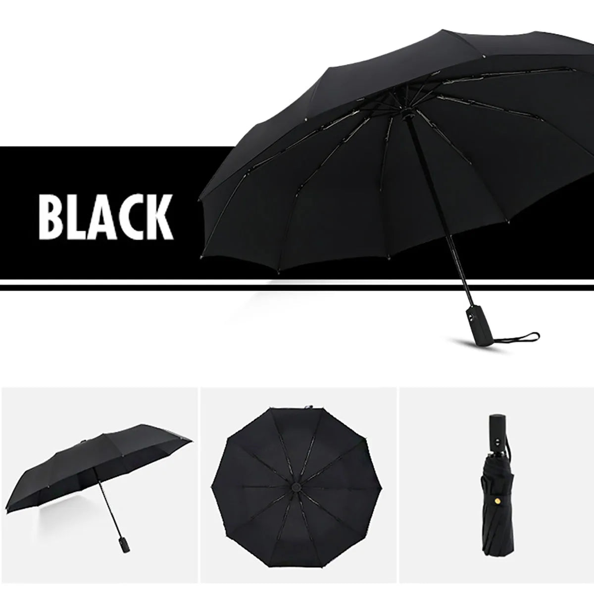Windproof Automatic Umbrella - Double Layer Resistant Rain Gear