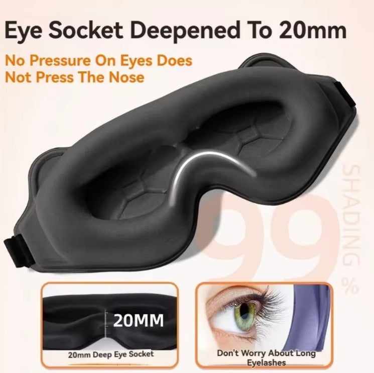 Eclipse 3D Ergonomic Sleep Shield | Zero-Pressure Memory Foam Mask