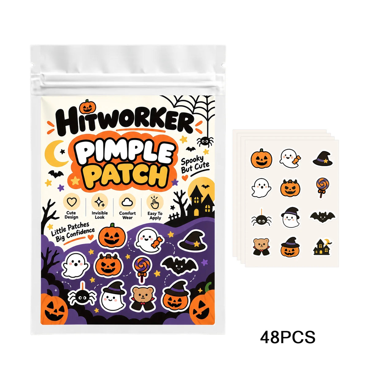 SPOOKY OCCULT HYDRO-MATRIX | Halloween Theme Hydrocolloid Blemish Patches (48 / 120 Pack)