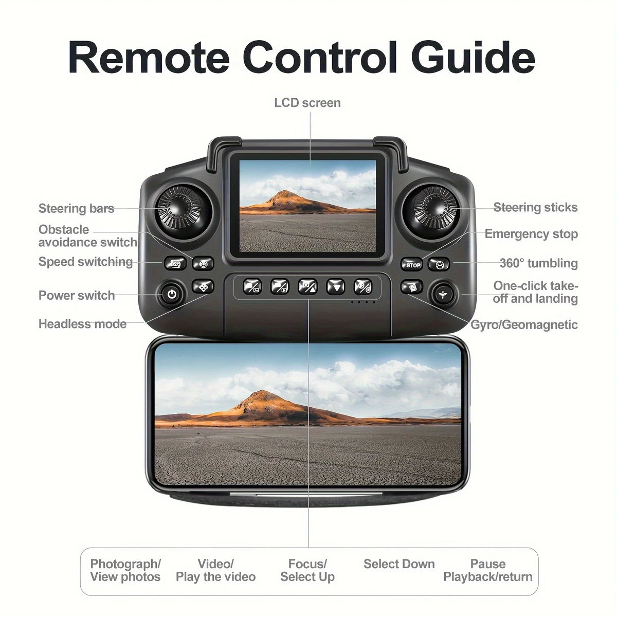 GHOST-88 TACTICAL RECON DRONE | Dual-Camera Optical Flow Quadcopter with Integrated Display Controller