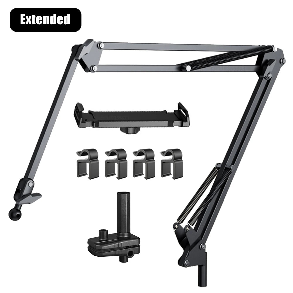 Tablet Holder for Bed with 90cm Metal Arm 360 ° Rotating Bed Tablet Mount Stand for iPad Stand 4.5~11 Inch Phone Tablet Bracket