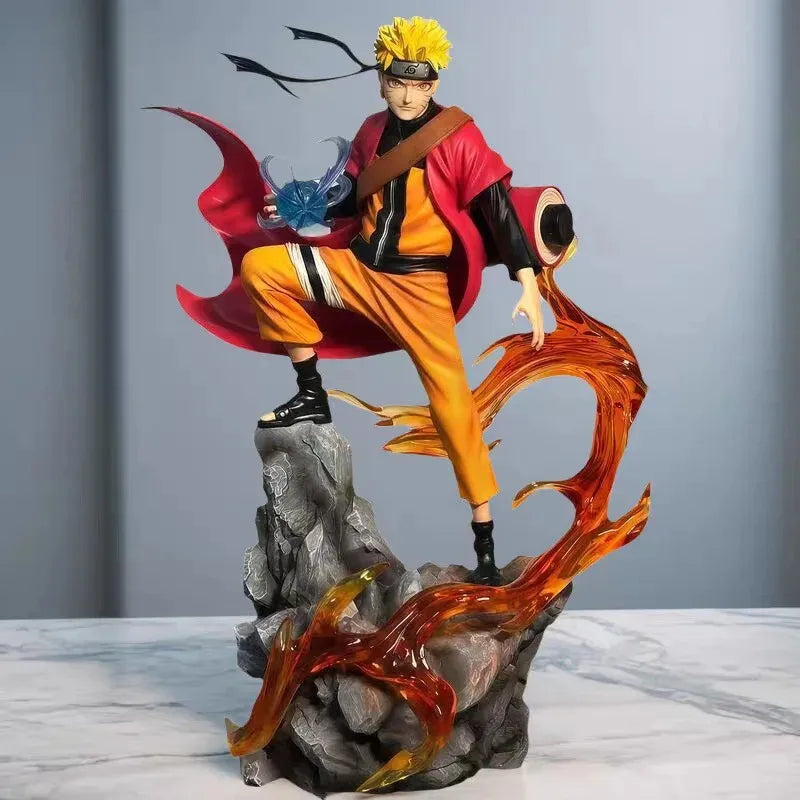 -*-23cm Naruto Anime Figure Uzumaki Naruto Uchiha Sasuke Action Model Pvc Statue Desktop Ornament Collection Toys Gift