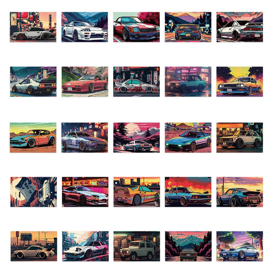 Retro JDM Racing Sticker Pack