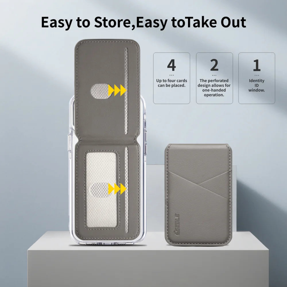 Luxury Leather For Magsafe Magnetic Wallet Slot Card Holder Phone Stand For iPhone 18 17 Pro Max 16 15 14 Bank ID Card Bag Cover