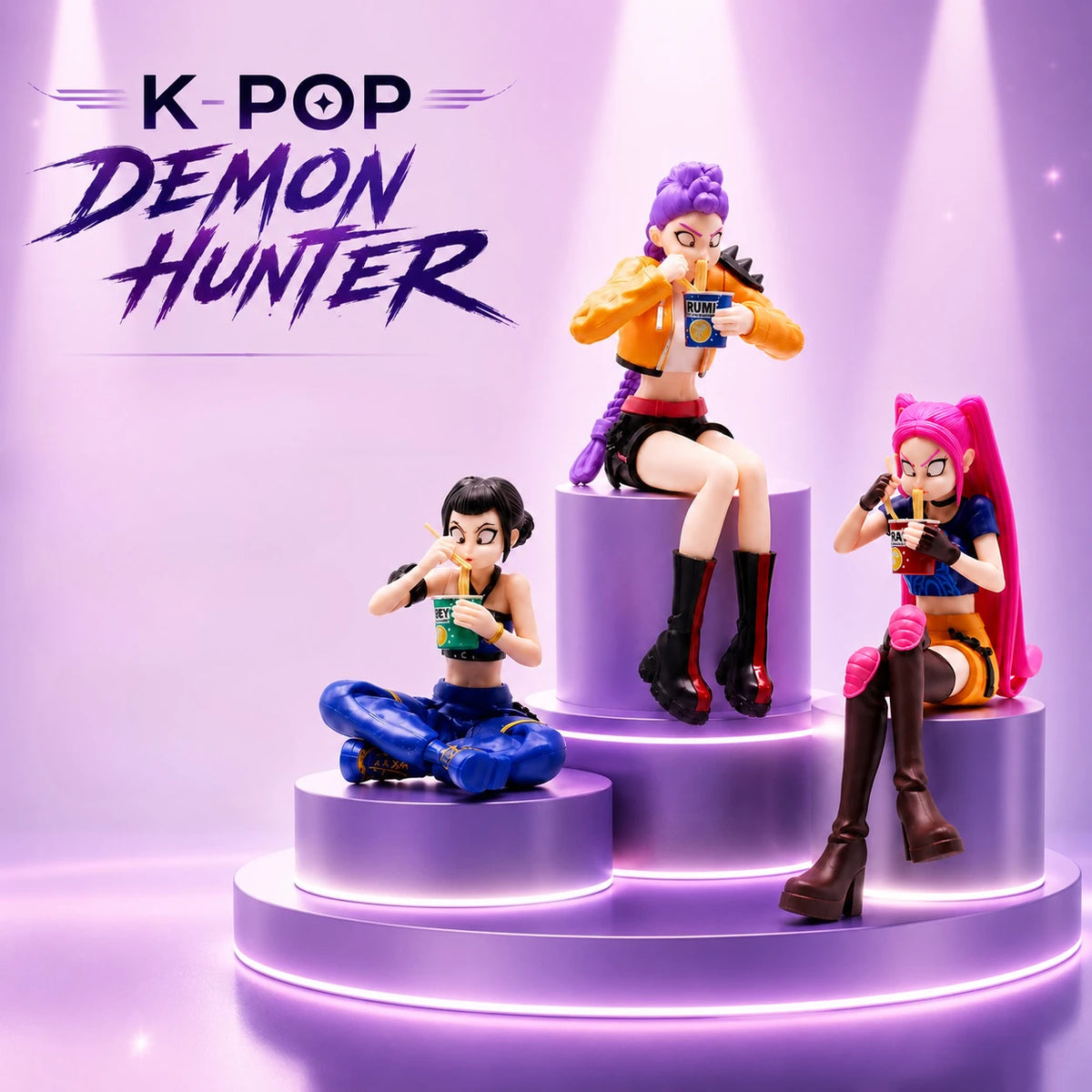 Anime Style Figure Set Cute Cartoon Collectible Figurines Display Model Desktop Decoration Christmas Gift