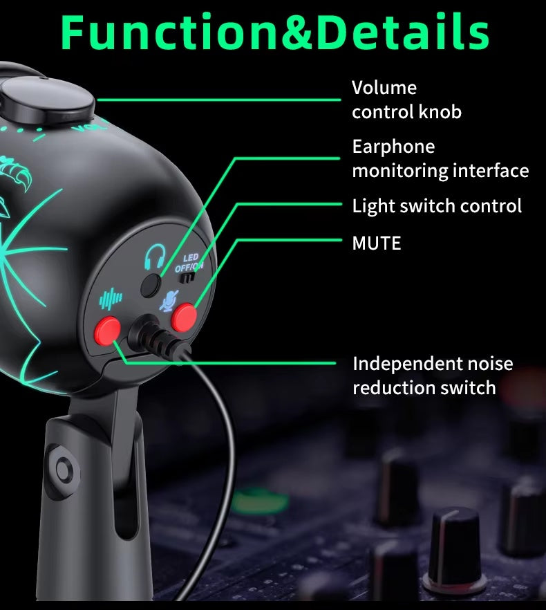 V5 Chroma USB Studio Microphone | For Gaming & Podcasting