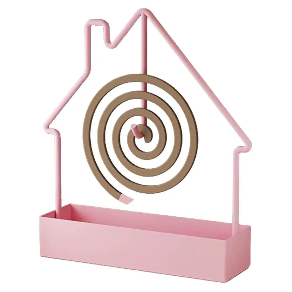 Iron Mosquito Coil Holder With Tray Incense Holders Coil Incense Burner Frame Repellent Incense Rack For Household Bedroom Patio