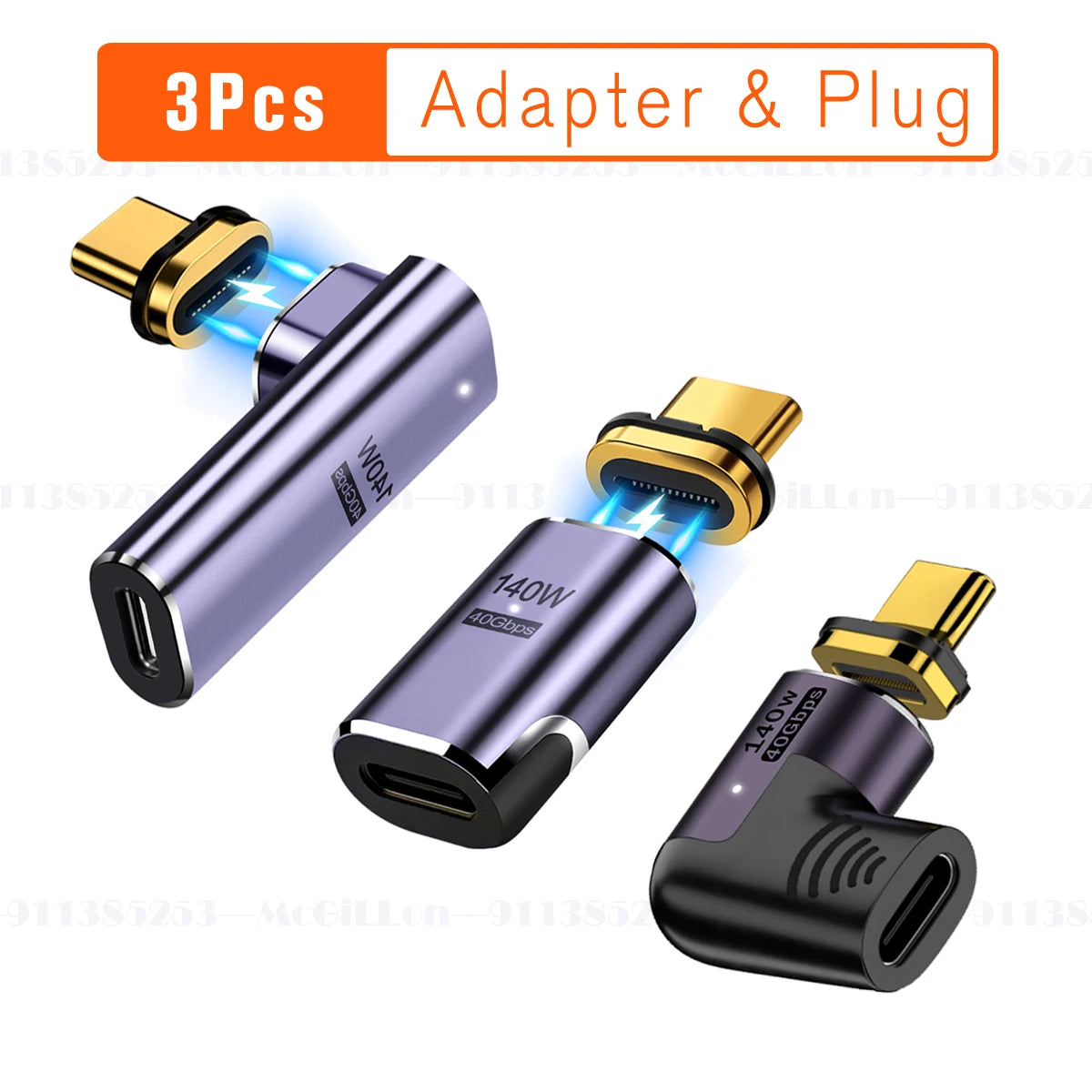 USB4.0 Thunderbolt3 Magnetic USB C To Type C Adapter 140W 40Gbps Fast Charging Magnet Charge Converter Cable 8K@60Hz USB-C Adapt