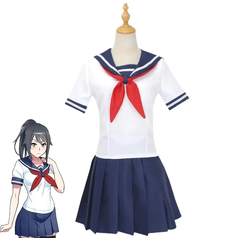 Ayano Aishi Cosplay  Ayano Aishi Jk Costume Synthetic Wig Anime Role Playing CostumesCostumes