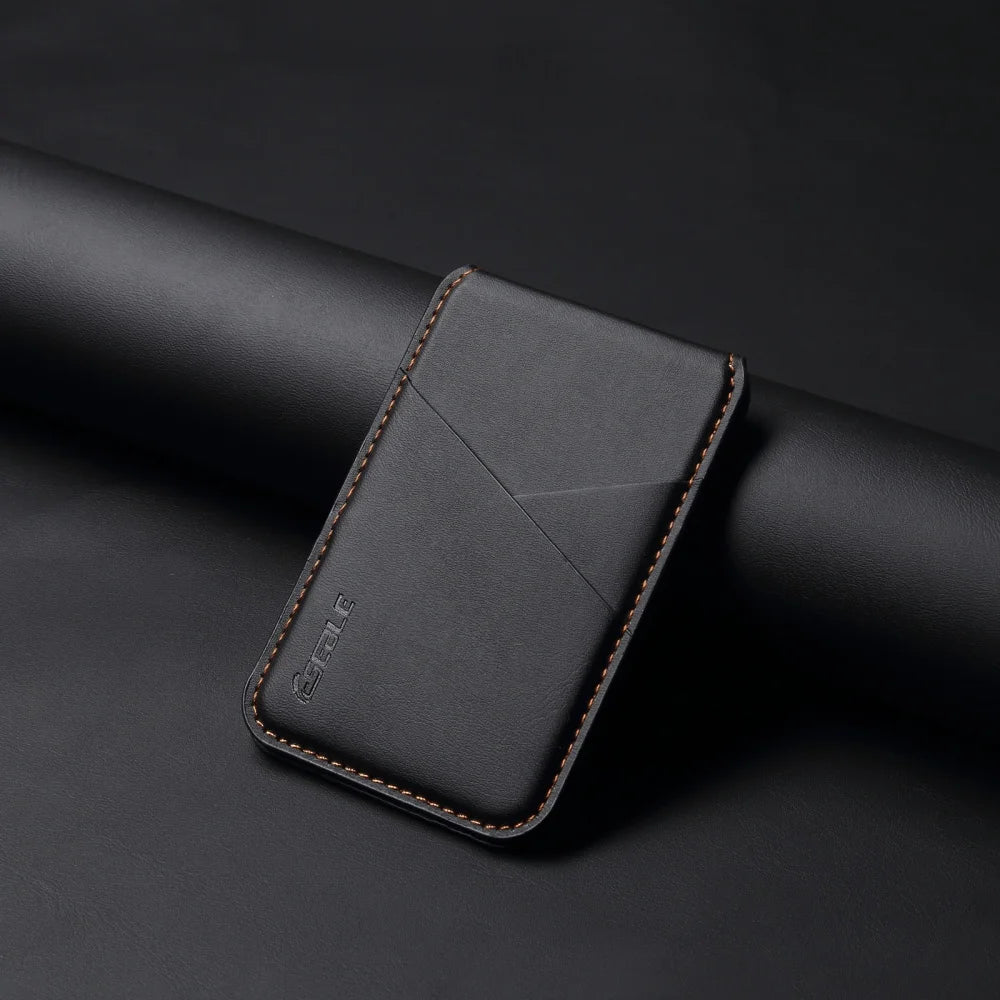 Luxury Leather For Magsafe Magnetic Wallet Slot Card Holder Phone Stand For iPhone 18 17 Pro Max 16 15 14 Bank ID Card Bag Cover
