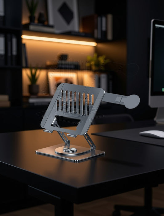 Axis Pro 360° Aluminum Workspace Stand | Magnetic Dual-Screen Ecosystem