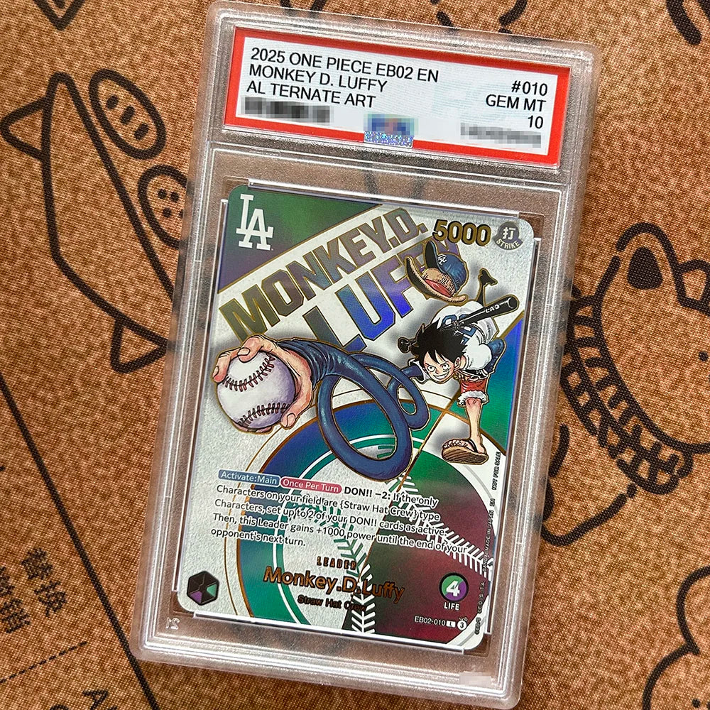 2024 2025 OPCG EN Version Baseball MONKEY D. LUFFY CROSS GUILD Rating Card Football Self Made Anime Collection Cards Gift Toy