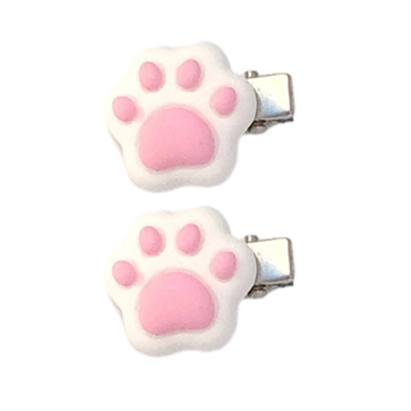 1pc/1pair Mini Cat Paw Shape Hairpin Teens Christmas Ponytail Bangs Hair Clip Dropshipping