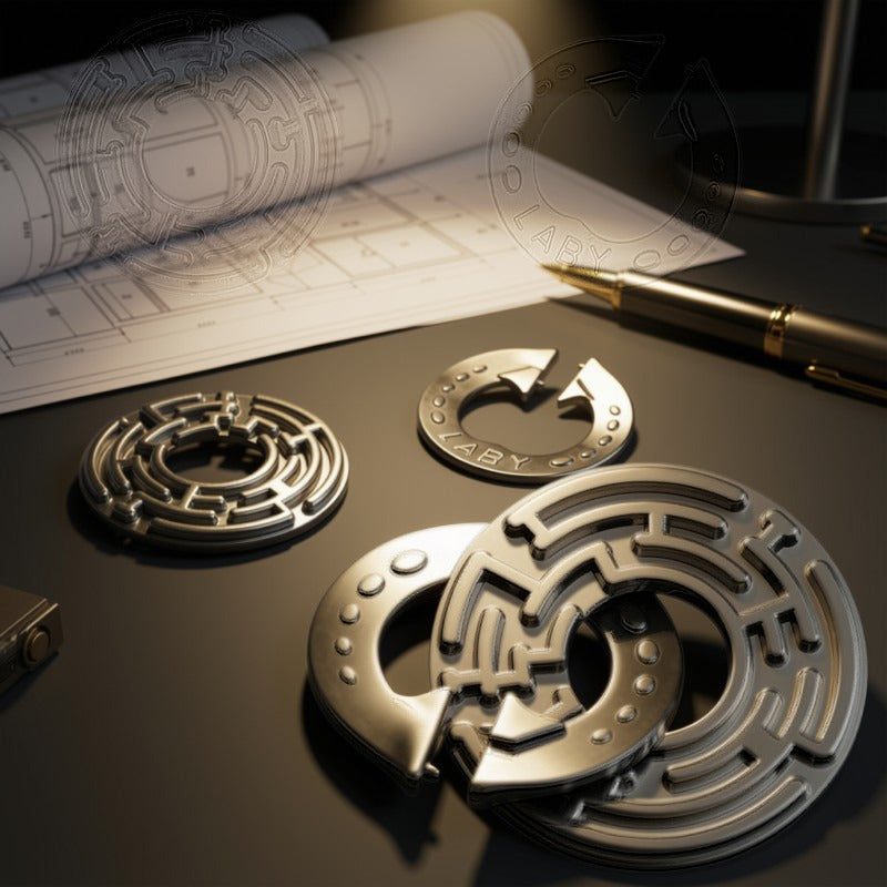 The Architect's Enigma | Cast Metal Tactile Puzzle Set