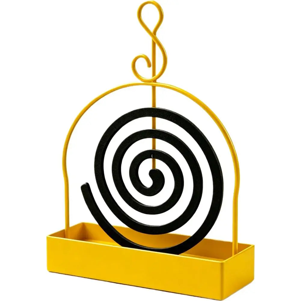 Iron Mosquito Coil Holder With Tray Incense Holders Coil Incense Burner Frame Repellent Incense Rack For Household Bedroom Patio