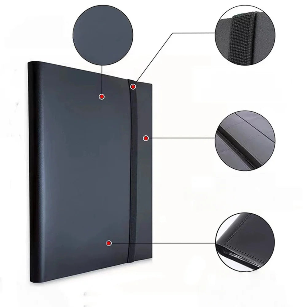 Premium Multi-Pocket Trading Card Binder-Holds 160/360/480 Cards-Durable PP Cover-Ideal for Basketball, Soccer,and Sports Cards