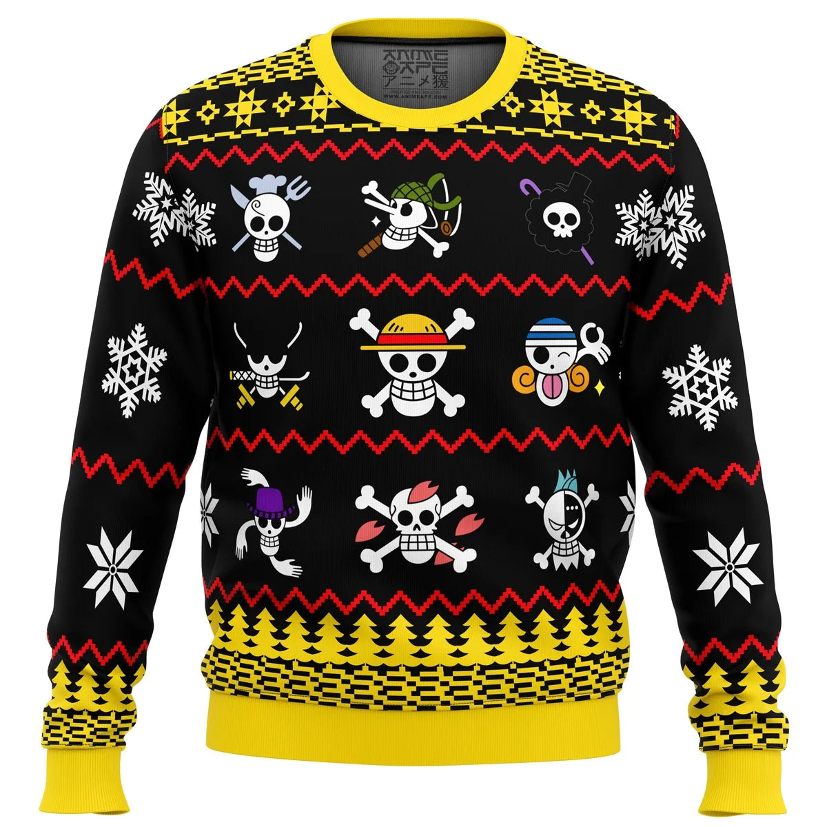 New Sweater Japanese Anime Luffy Zoro One Piece 3D Hoodie, Christmas Jersey, Round-neck Shirt for Pullover Men FamilyMatching