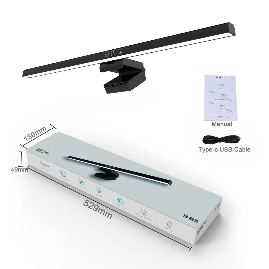 50cm Computer Monitor Light Bar Screen Hanging Lights Stepless Dimming USB Desk Lamp For Study Reading Light Table Monitor Lamp
