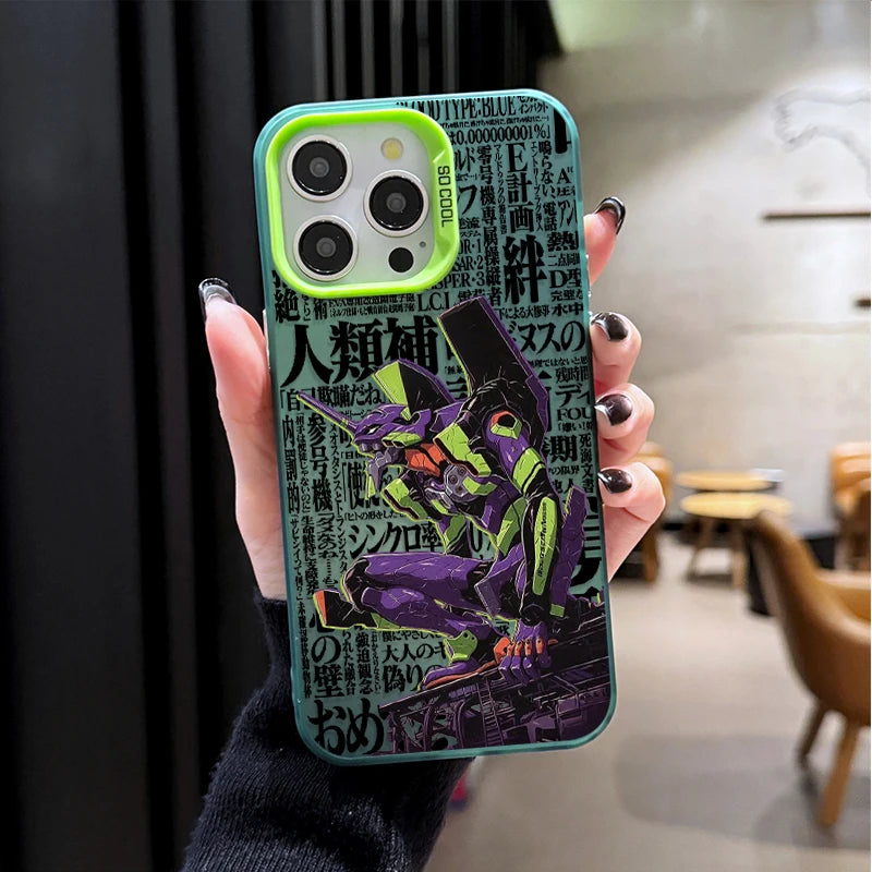 Cool e-evangelions Hard Phone Case for iPhone 17 16 15 14 13 12 11 Pro Max Plus 17 Air 16E X XR XS Max Shockproof Cover