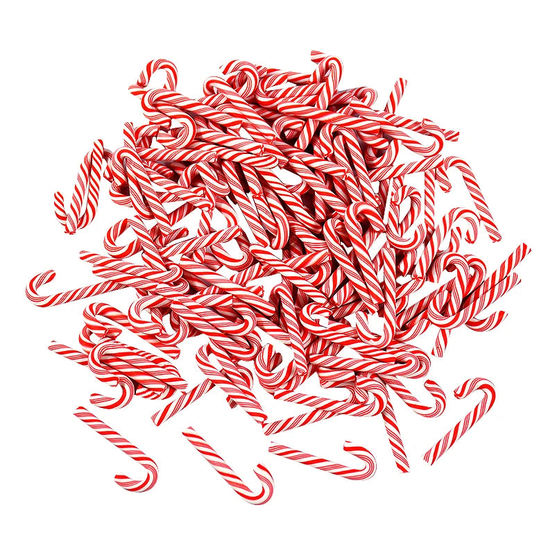 CHROMA-SWEET MINI CANES | Miniature Resin Candy Cane DIY Charms (10 / 30 / 50 Pcs)