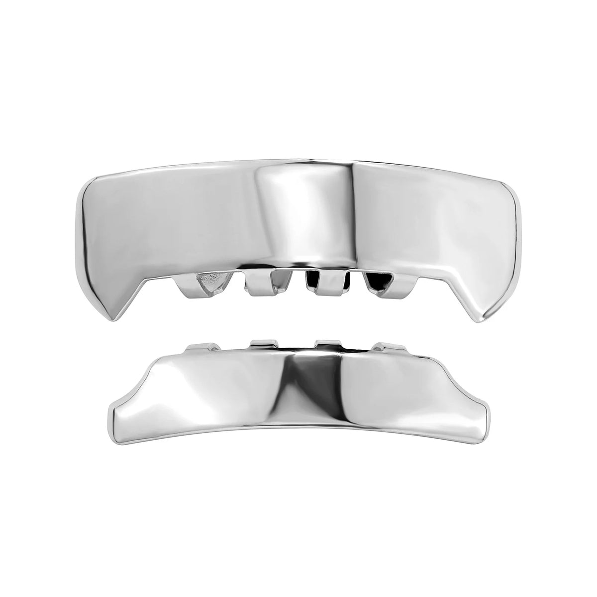 JINAO Hip Hop Smooth Surface 8Teeth Grillz Set Men Women Top&Bottom Shiny Yeh Grill Punk Rapper Christmas