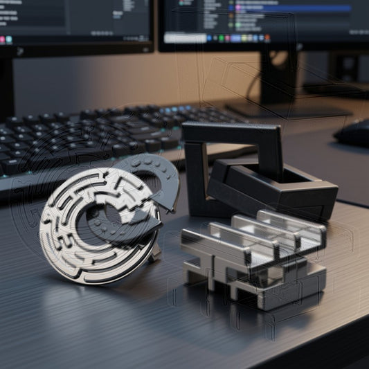 The Architect's Enigma | Cast Metal Tactile Puzzle Set