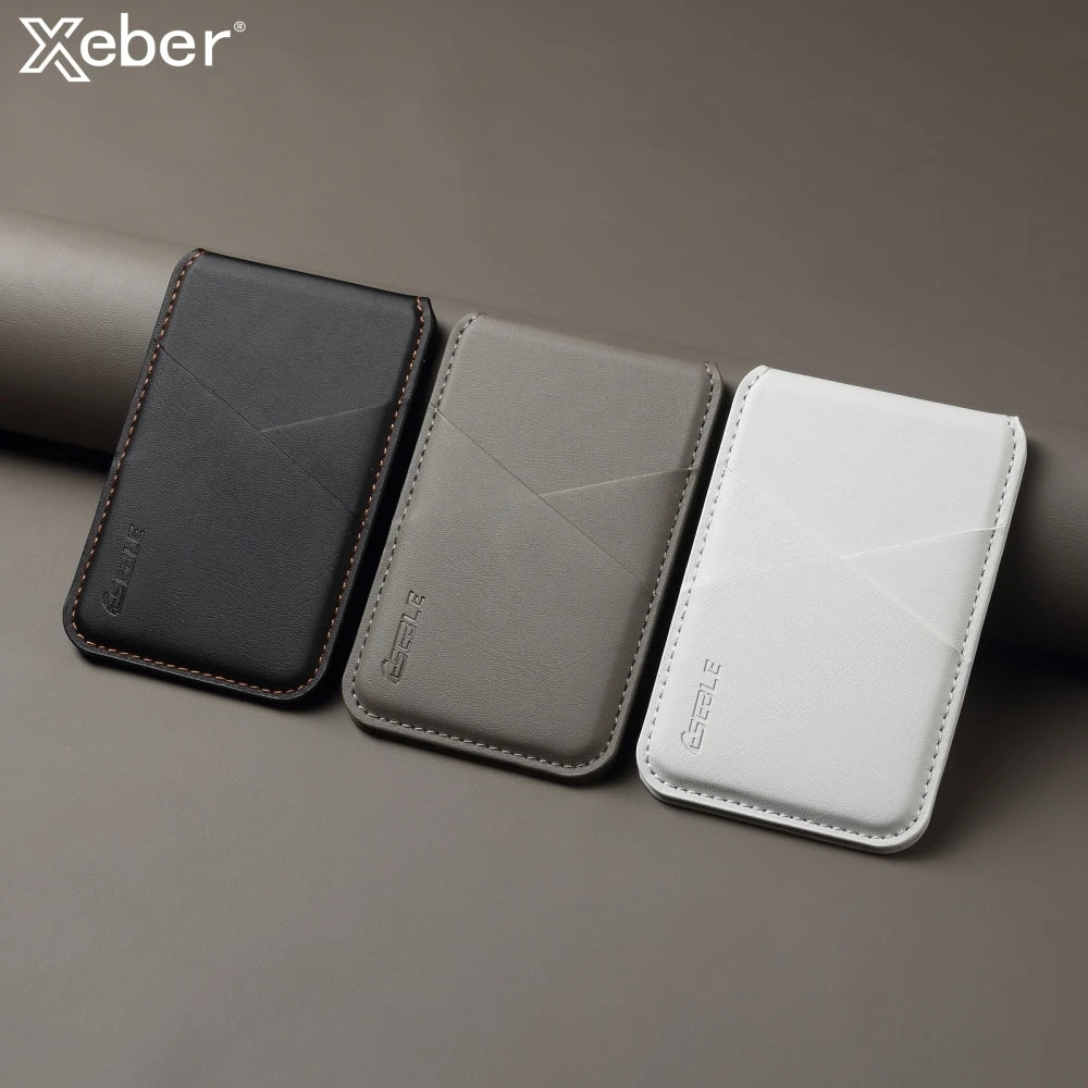 Luxury Leather For Magsafe Magnetic Wallet Slot Card Holder Phone Stand For iPhone 18 17 Pro Max 16 15 14 Bank ID Card Bag Cover