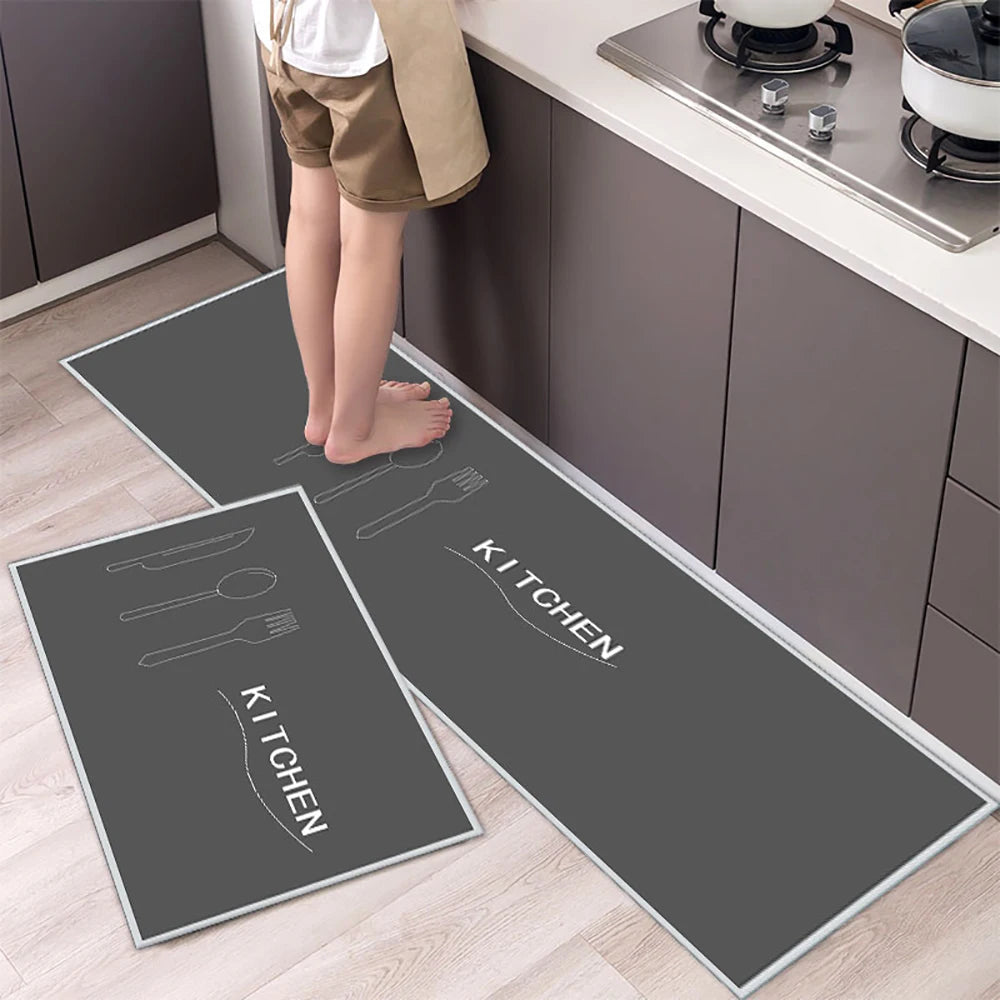 Kitchen Floor Mat Bedroom Living Room Long Bedside Area Rug Hallway Soft Washable Carpet Anti Slip Bathroom Entrance Doormat