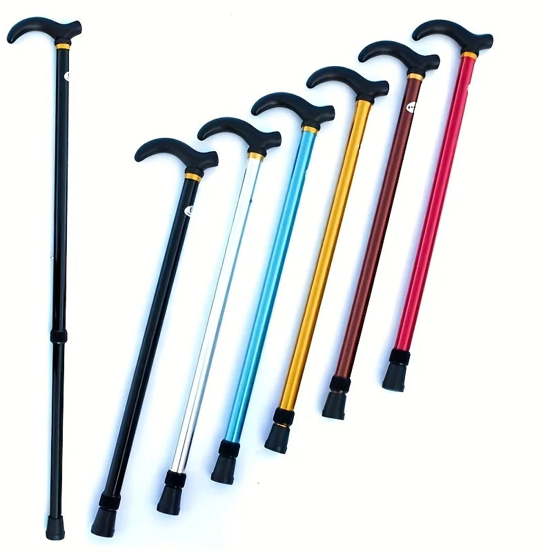 Two sections of reinforced mountaineering outdoor walking sticks, aluminum alloy ultra-light anti-slip