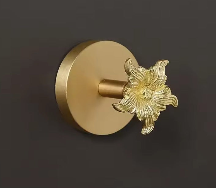 AeroBrass Botanical & Fauna Wall Mount | Solid Cast Brass Hook