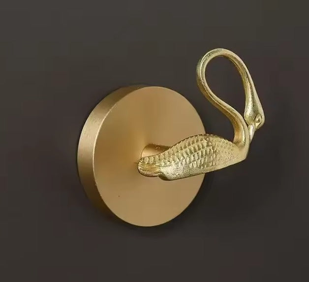 AeroBrass Botanical & Fauna Wall Mount | Solid Cast Brass Hook